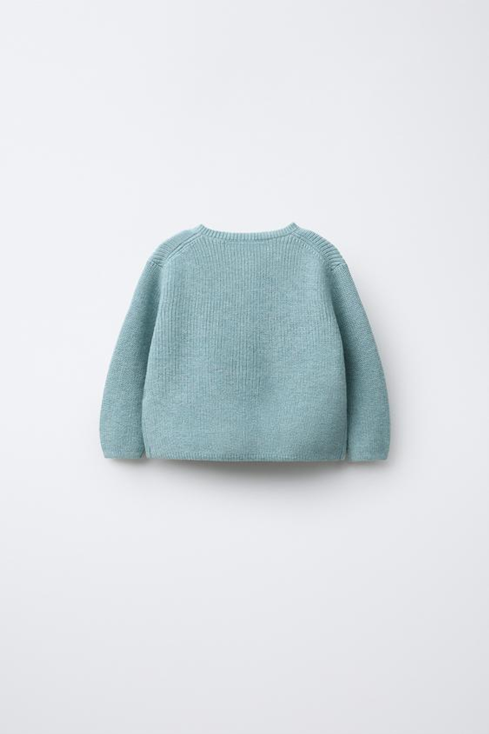 ZARA ВЯЗАНЫЙ КАРДИГАН, ЗЕЛЕНОВАТО-СИНИЙ