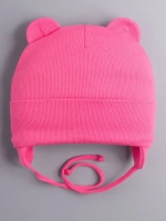 Шапка детская с ушками на завязках на осень