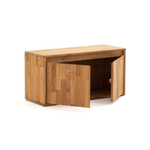 Комод с дверцами Эдгар деревянный 70х28х35 см дизайнерский / массив дуба, шпон дуба, натуральный дуб / комод для одежды в прихожую, детскую, ванную комнату