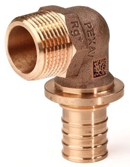 Угольник-переходник Рехау 20-R 1/2" RX+ с НР наружной резьбой бронза (14563483001)