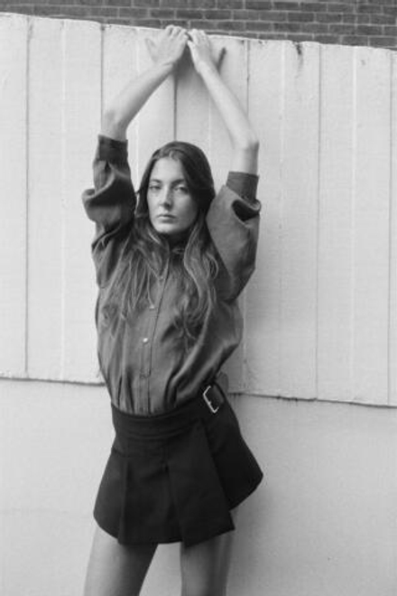 ZARA РУБАШКА OVERSIZE, СВИНЦОВЫЙ