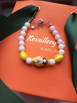 Браслет "Матрешка" желтый