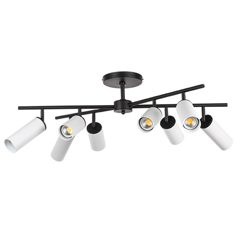 LR728364864 Люстра RULLO 8х50W GU10 ЧЕРНЫЙ/БЕЛЫЙ (571728+214436-4+214486-4)