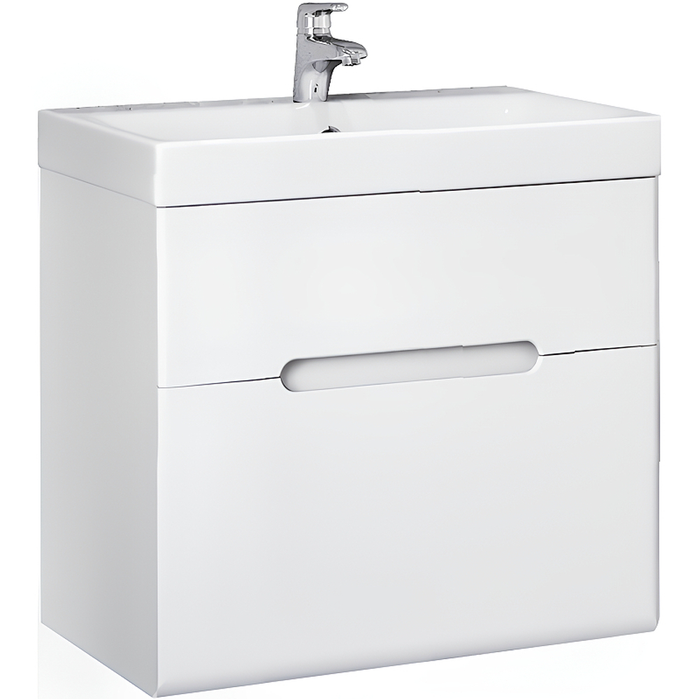 Тумба с раковиной Jorno Moduo Slim 50 см Mod.01.50/P/W белая