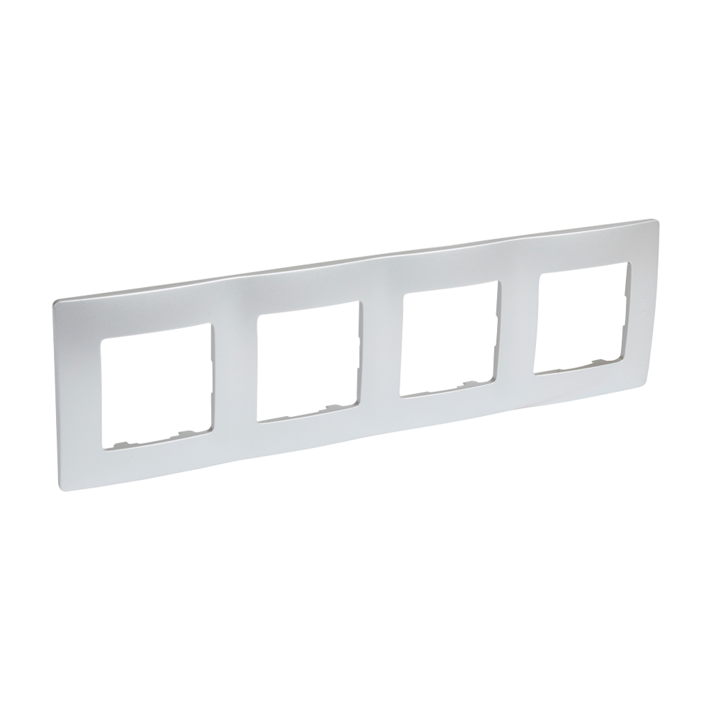 Рамка 4 поста алюминий ETIKA Legrand