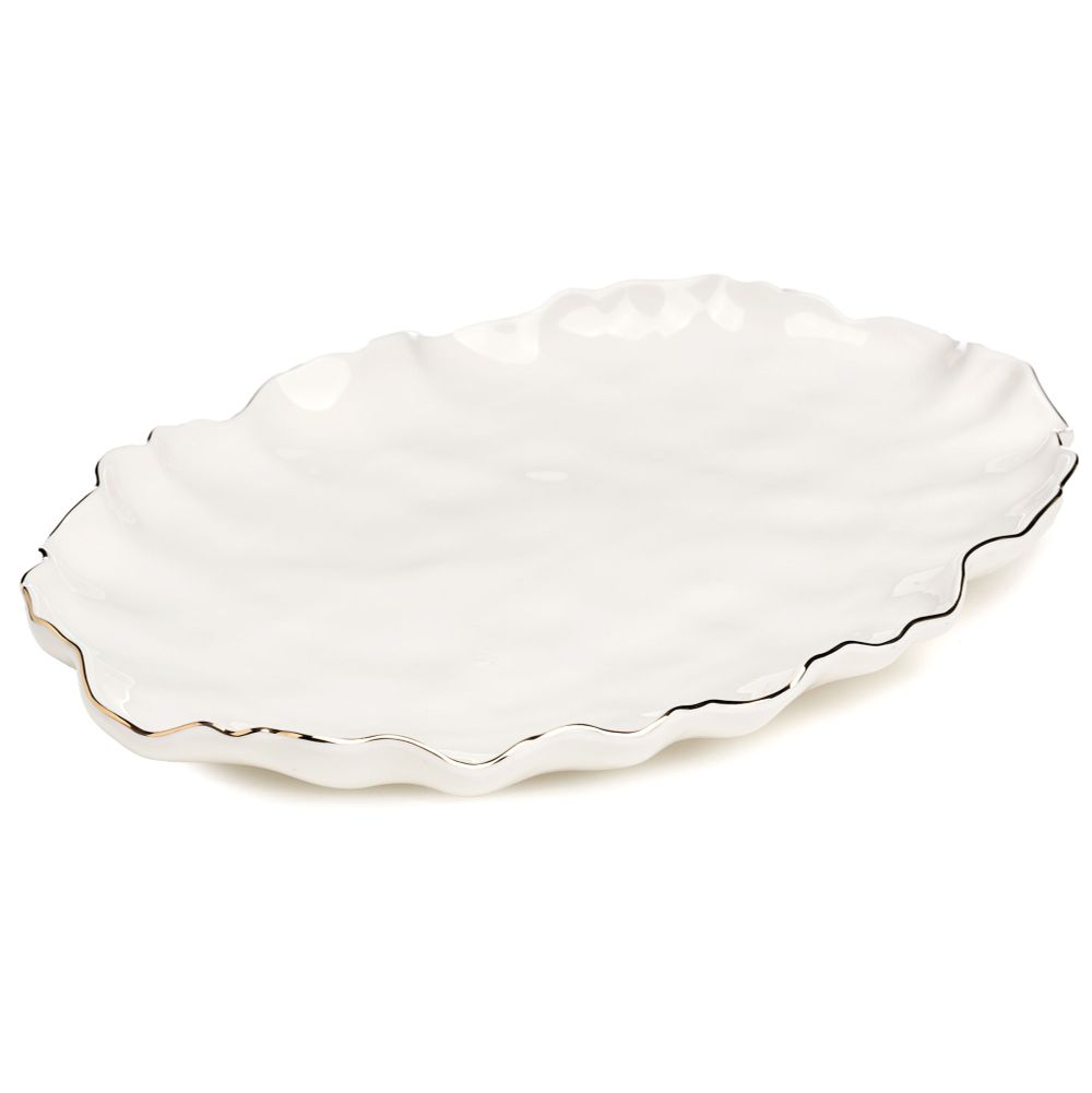 БЛЮДО ОВАЛЬНОЕ LEFARD "CHARM" 30,5*21*3 СМ (С ЗОЛОТОЙ ЛИНИЕЙ)