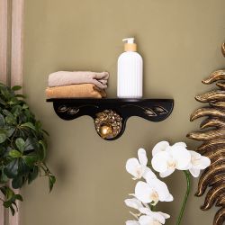 Полочка Лайм средняя Орех Бронза