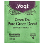 Yogi Tea, чистый зеленый чай, без кофеина, 16 чайных пакетиков, 31 г (1,09 унции)