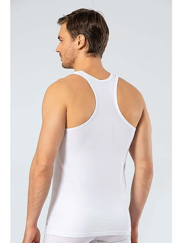 Майка мужская борцовка белый