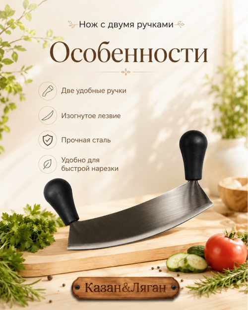 Нож Двойная ручка 25*13 см