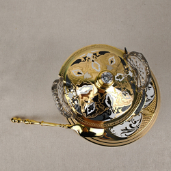 Икорница "Золотой осетр с кадушкой" (Златоуст)