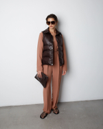 Комбинезон из вискозы Стелла Маккартни карамель