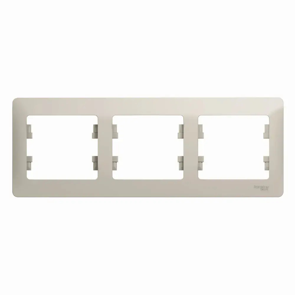 GLOSSA 3-постовая РАМКА, горизонтальная, МОЛОЧНЫЙ