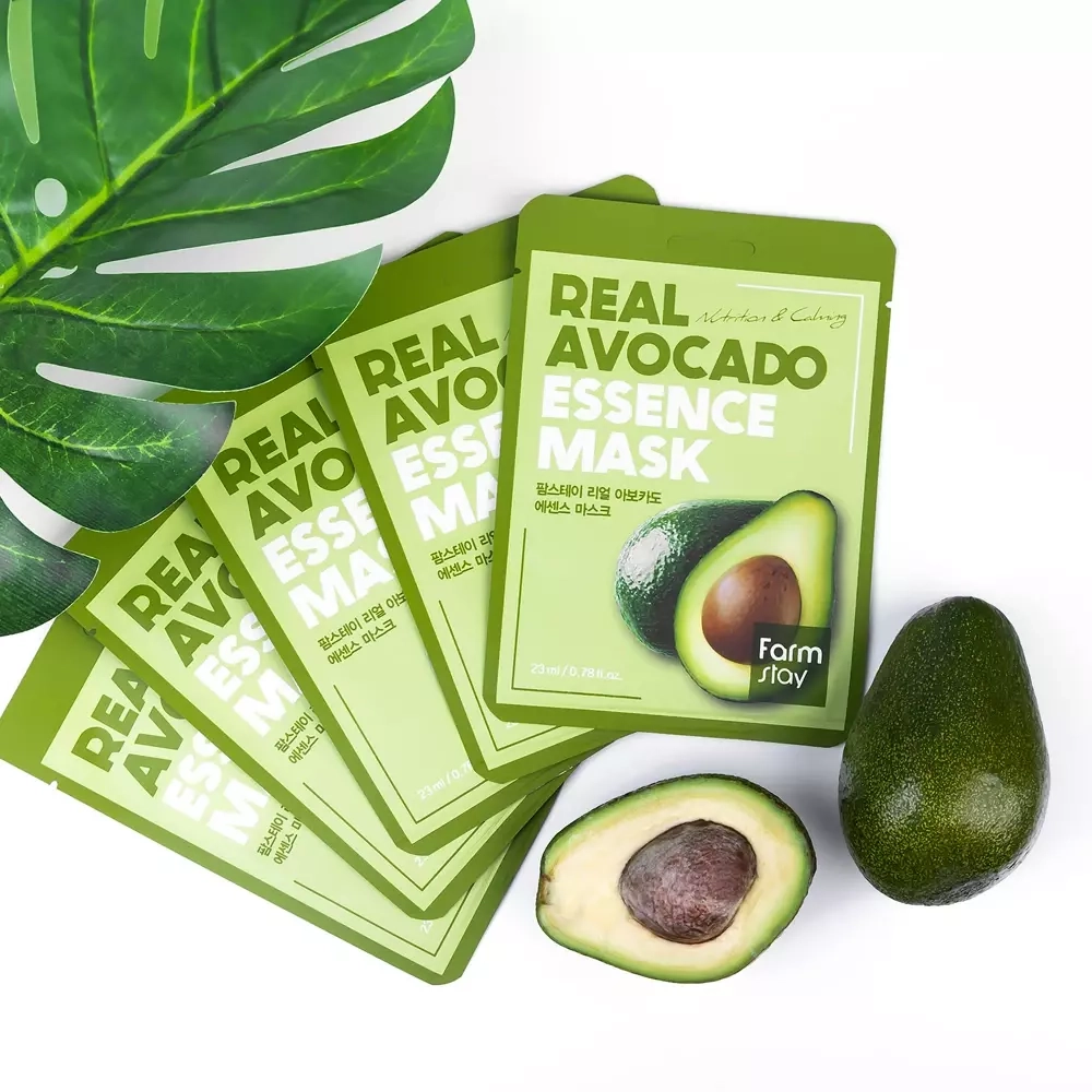 Маска тканевая для лица с экстрактом авокадо FarmStay  Real avocado essence mask