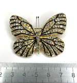 Брошь, брошка "Блестящая бабочка" со стразами