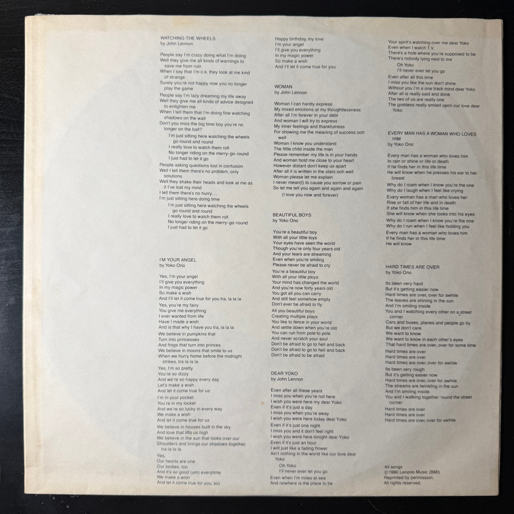 John Lennon & Yoko Ono ‎– Double Fantasy (Япония 1980г.)