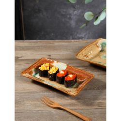 Блюдо прямоугольное 25*15 см h3,5 см Light Brown Spots Sea Wave Frutti di Mare P.L. [1]