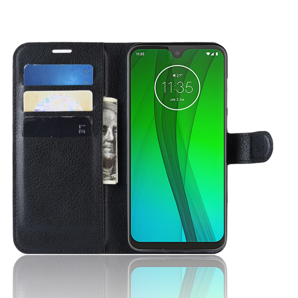 Чехол книжка на Motorola Moto G7 (G7 плюс), с отсеком для карт и подставкой от Caseport