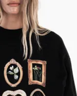 Футболка Bruler d'Amour x Madina Belikova Flowers черная