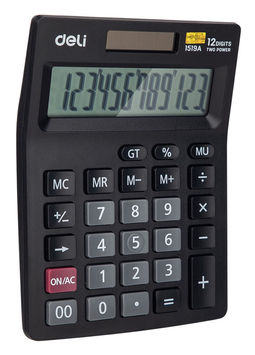 Калькулятор  12 разр. Deli  настольный, черный E1519A