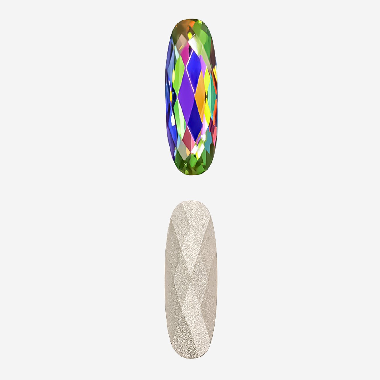 Кристалл Длинный Овал (Long Classical Oval), оттенок "Витражный Кристалл"/"Vitrail Medium Crystal", 21*7мм