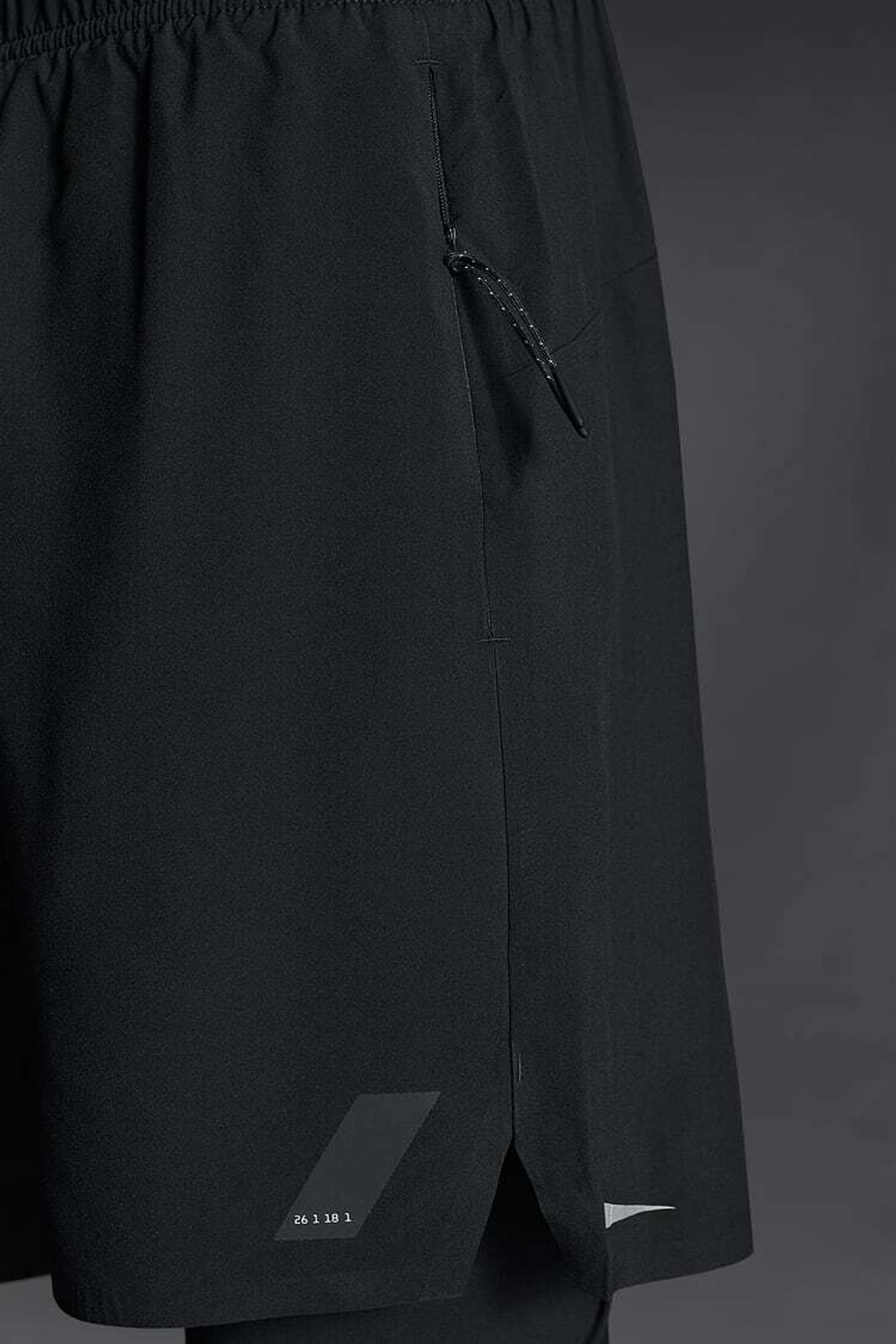 ZARA СПОРТИВНЫЕ ШОРТЫ 2-В-1, ЧЕРНЫЙ