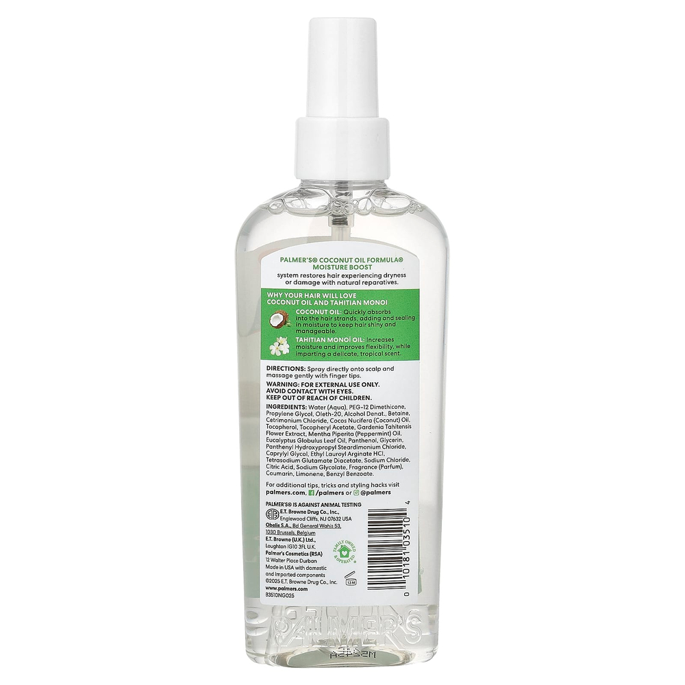 Palmer's, Coconut Oil Formula® с витамином E, спрей для укрепления корней, увлажнение, 150 мл (5,1 жидк. унц.)