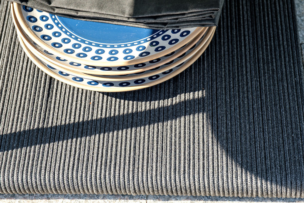 "Канны" лаунж-зона 5-местная плетеная из роупа (веревки), цвет темно-серый