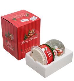 PM-64 Шар со снегом муз. с подсветкой «Привет от Санты»