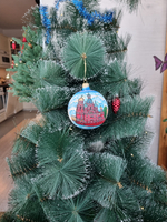 Шар стеклянный "Спас на крови",  ручная роспись