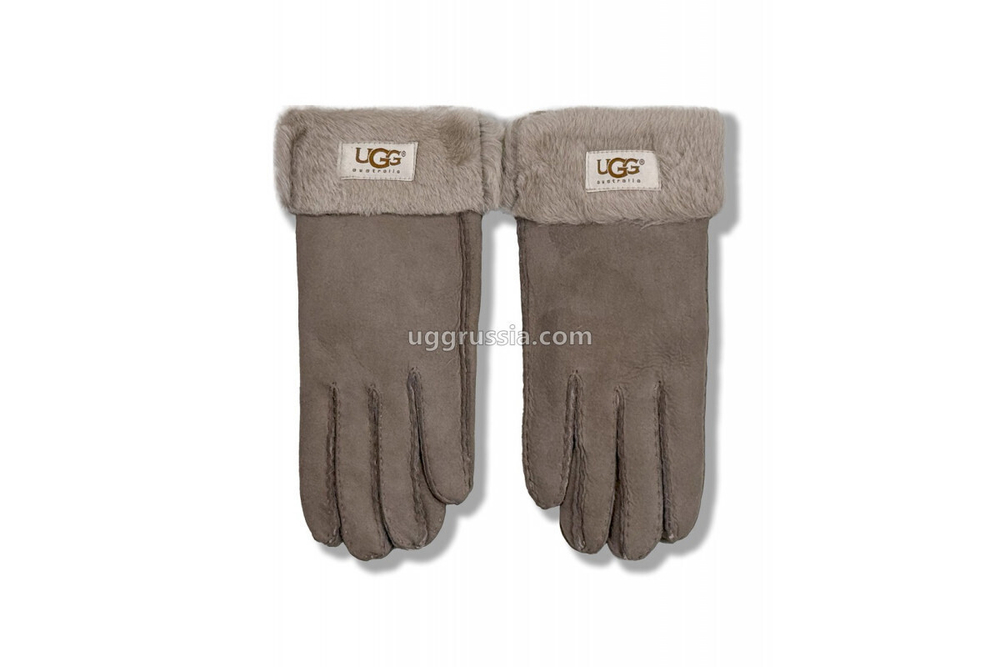 UGG Перчатки Замшевые Женские Серые