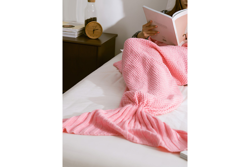 Плед Funfur Хвост русалки 70*140 см розовый