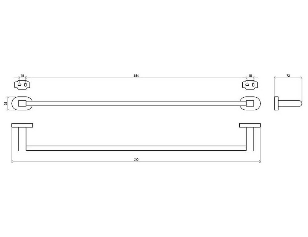 Полотенцедержатель Ravak Chrome CR 310.00 X07P192 Хром