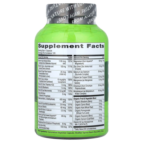 NATURELO, Мультивитамины для мужчин старше 50 лет, 120 вегетарианских капсул