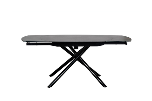 83MC-1957DT BL Стол обеденный раскл.керам.чёрный 178(120)*89*77