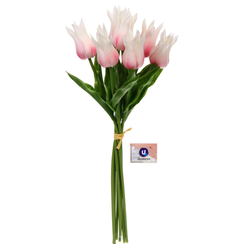 Цветы искусственные «Natur» 37см Тюльпаны 7шт розовые
