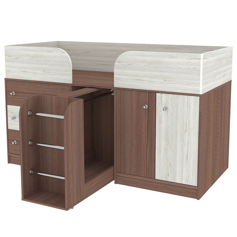 Кровать-чердак КарИВи Малыш 4 Бодего Темный Винтерберг