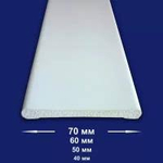 Наличник 70мм "ИД" 2,2м Белый плоский вспен. ПВХ