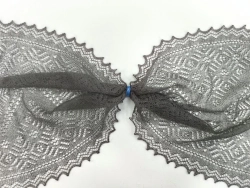 Оренбургский пуховый палантин А12040-03 серый