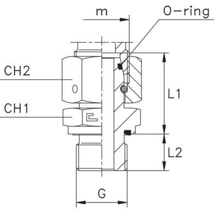 Штуцер FNE DS14 BSP 1/2"