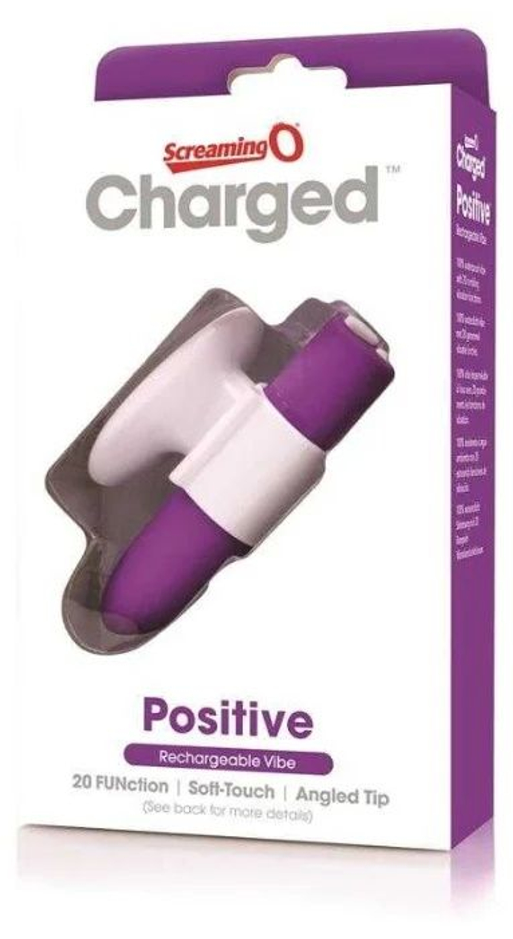 Гладкий мини-вибратор Charged Positive - 10 см. (Цвет: разноцветный)