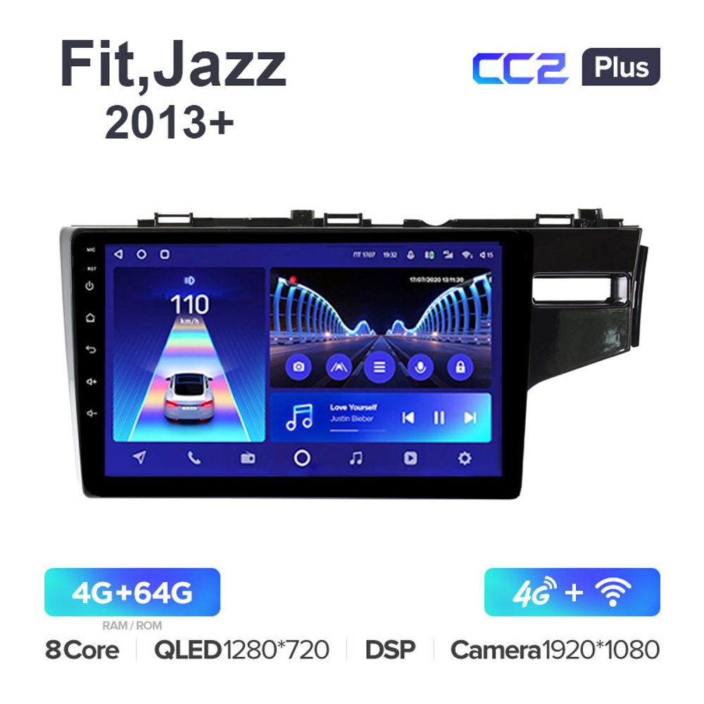 Teyes CC2 Plus 10,2"для Honda Fit, Jazz 2013+  (прав)