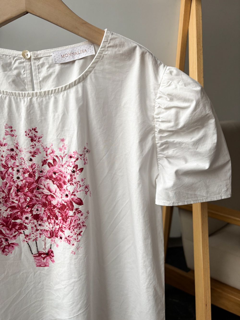 Хлопковая блузка Monnalisa, 134