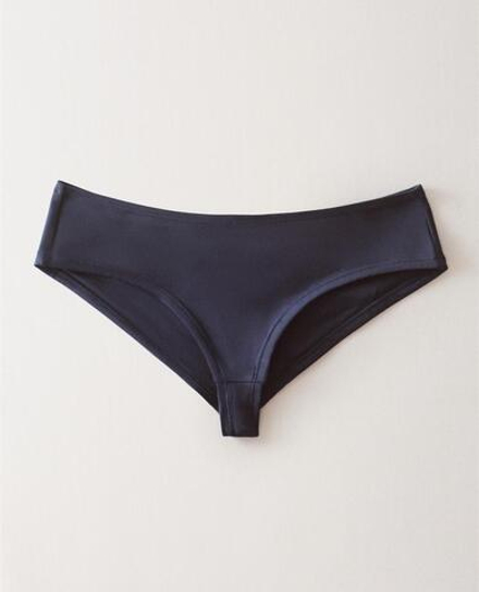 ZARA HOME ОДНОТОННЫЕ ПЛАВКИ-БИКИНИ СО СРЕДНЕЙ ПОСАДКОЙ, СИНИЙ