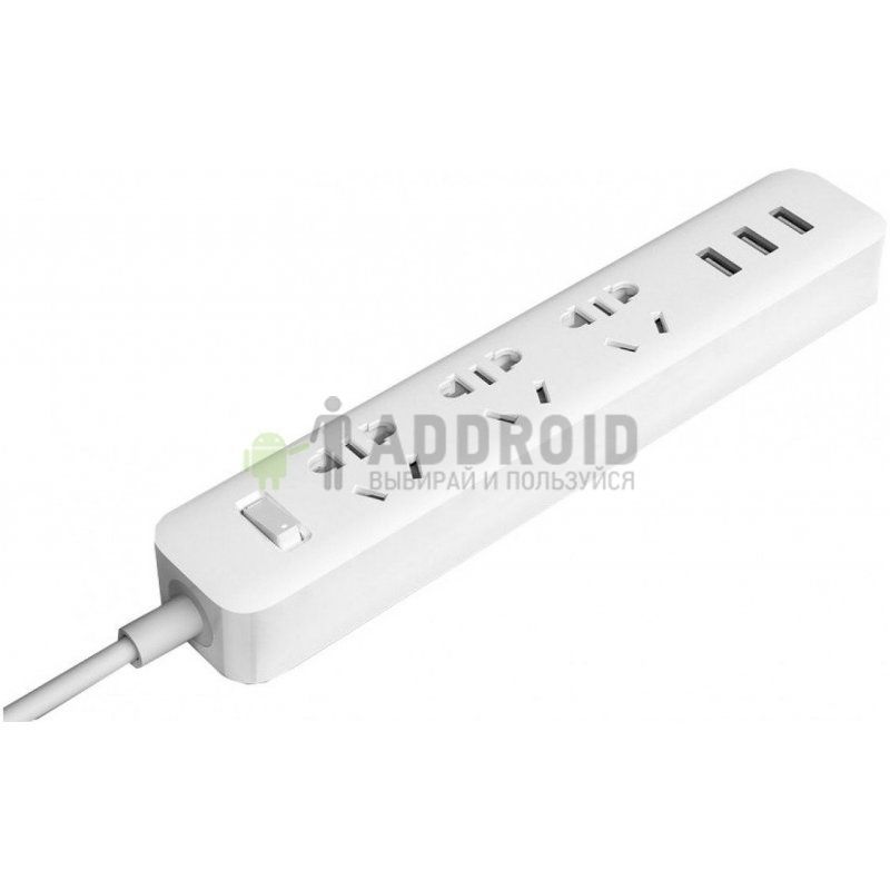 Удлинитель Xiaomi Mi Power Strip Black (3 розетки + 3 USB) (XMCXB01QM)