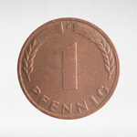 Germany, 1 Pfennig, 1972, (Stuttgart Mint - "F"), VF