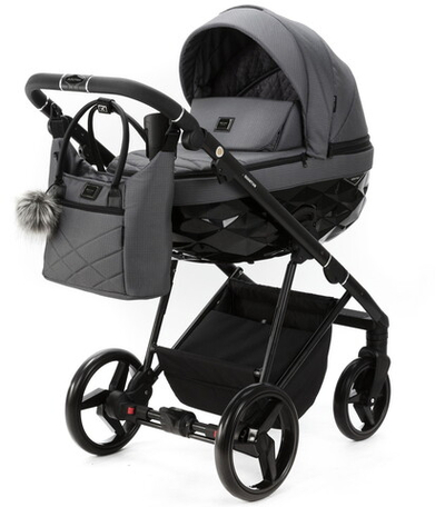 Детская коляска Adamex Quantum 2 в 1 Q-TK57 TIP (Т.СЕРЫЙ)