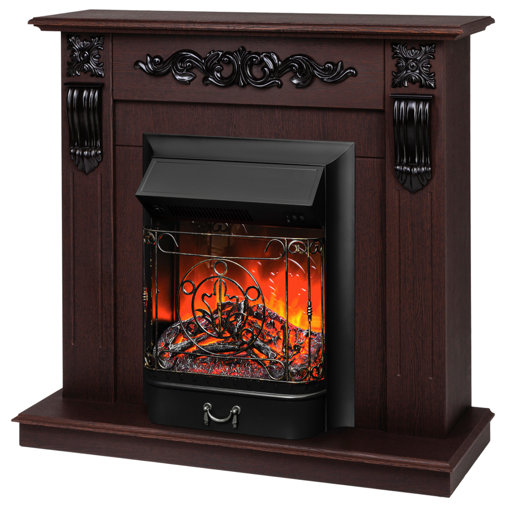 Каминокомплект Real Flame Dominica DN с очагом Majestic Lux Black (без пульта)