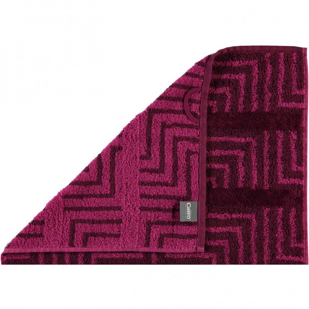 Полотенце 30x50 Cawo Noblesse 1066 Decor Jacquard фуксия фото