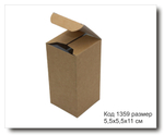 Коробка Код 1359 размер 5,5х5,5х11 см крафт картон